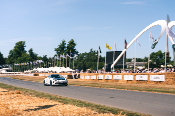 Alpine A110 FUTURE conquers Goodwood Hill on global debut