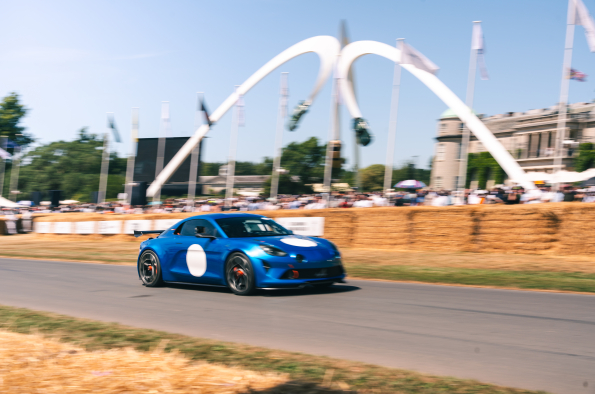 Alpine A110 FUTURE conquers Goodwood Hill on global debut