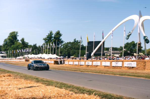 Alpine A110 FUTURE conquers Goodwood Hill on global debut