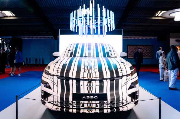 Alpine A390 ‘Array’ art car by Trevor Jackson unveiled at Goodwood Revival